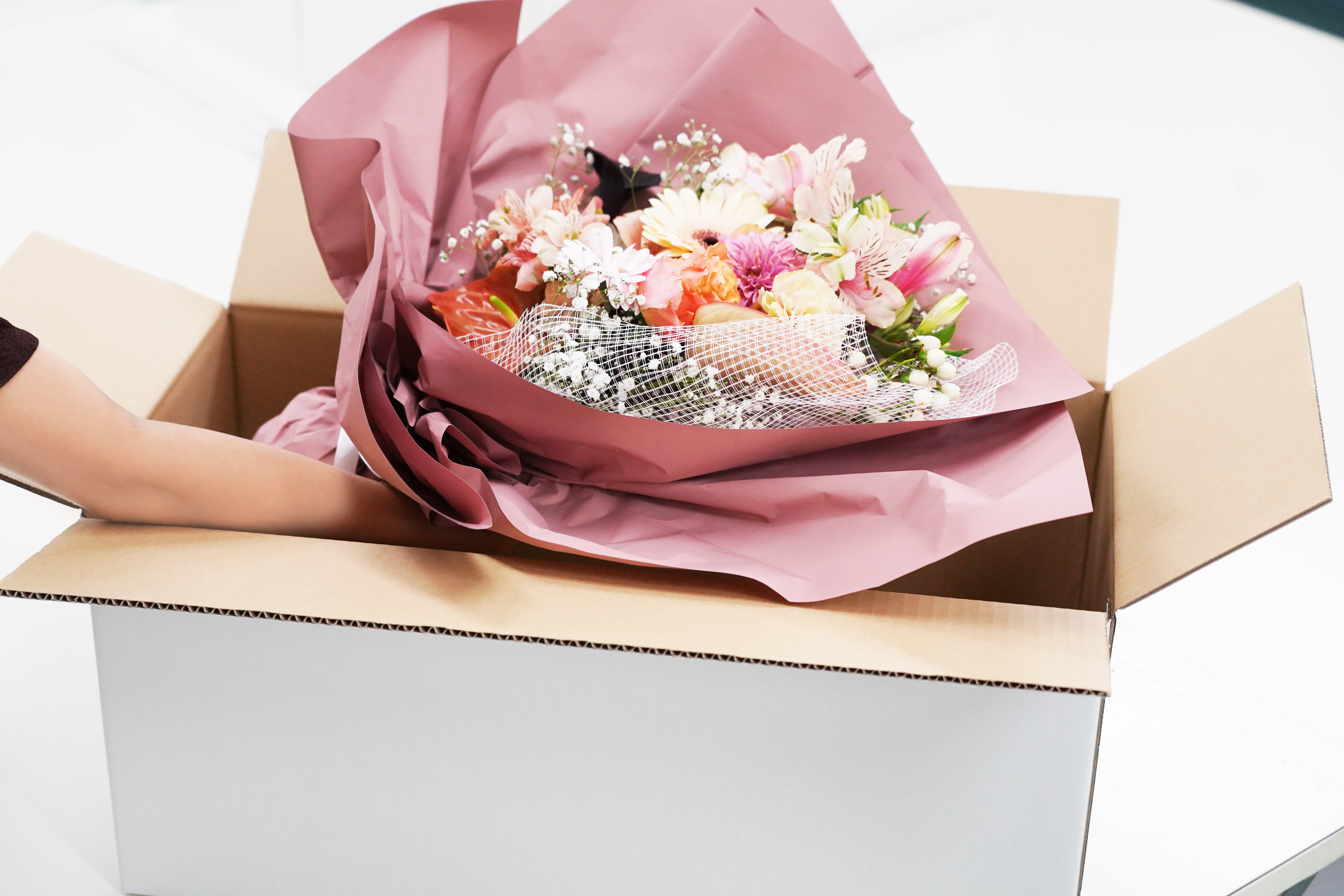 お花の送り方｜保存加工アフターブーケの配送手順 | カナックス kannax